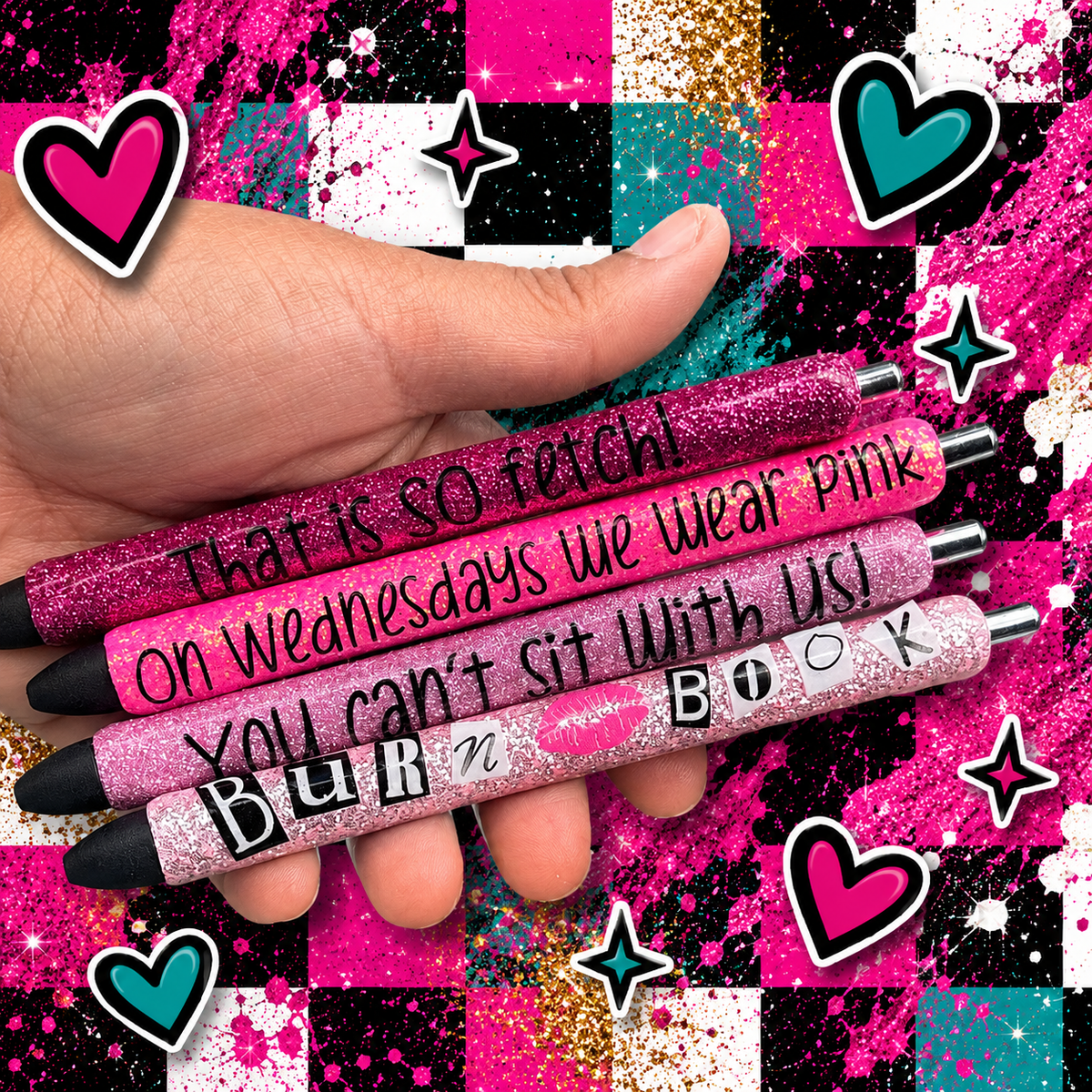 Mean Girls Inspired Glitter Pens