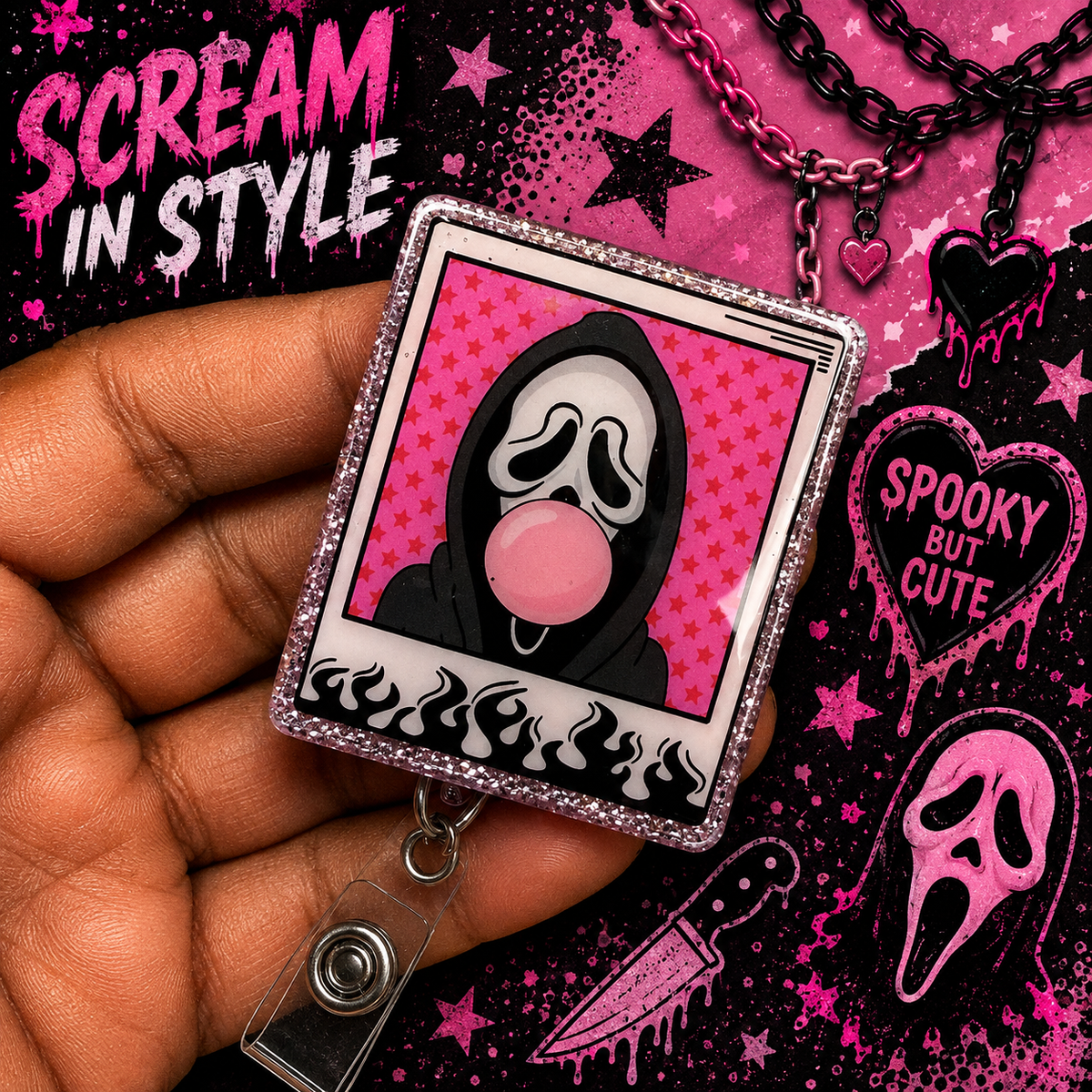 Horror Polaroid Badge Reel