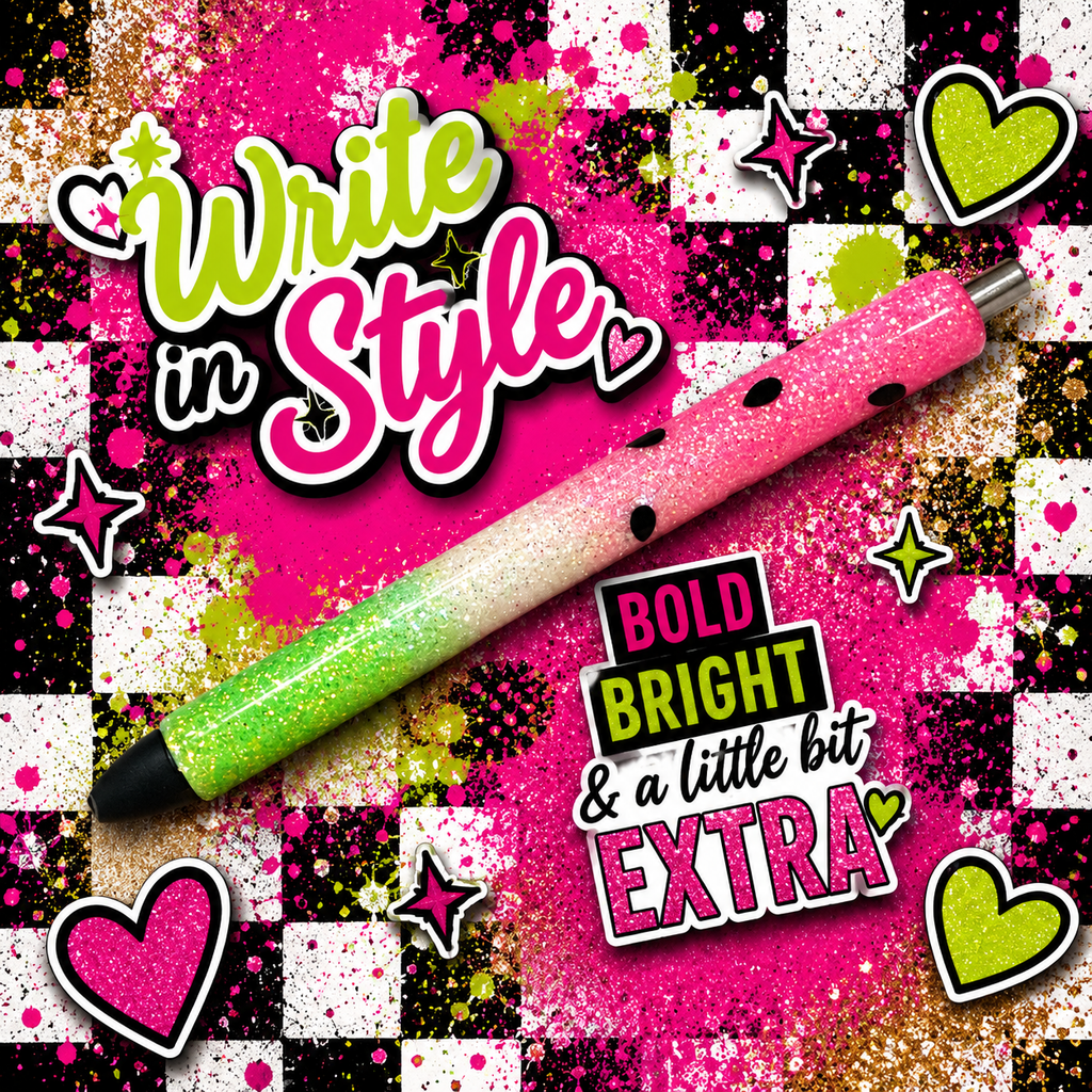Watermelon Glitter Pen